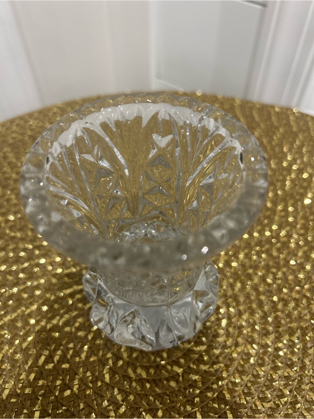 RESTYLE Princess House Vintage Crystal Bud Vase w colored tipped matches strike - Picture 9 of 12